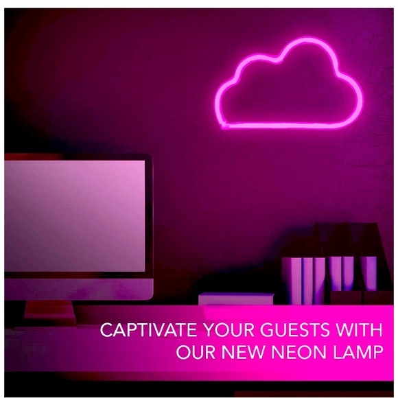 Neon Pink Cloud Sky Cute LED Room/Wall/Party Decor - Picture 3 of 6